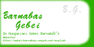 barnabas gebei business card